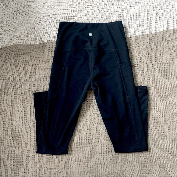 Navy Blue Yogalicious Lux High Waist Leggings - Picture 7 of 10